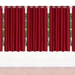 152.1 cm (5 ft) Polyester Semi Transparent Window Curtain (Pack Of 5)-image-39