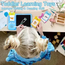 dwiza enterprise 2 in 1 Talking Flash Cards with Sound & 8.5" LCD Writing Tablet/Doodle Board image 4