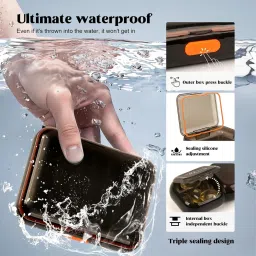 inkulture 7 Days Day 3 Times a Pill Box, Push Button Supplements Waterproof | 01 Pcs Pill Box image 3
