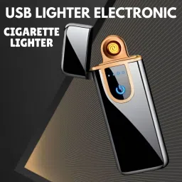USB Cigarette Lighter for Smoking Windproof Slim Lighter with Fingerprint A297 USB Cigarette Lighter for Smoking Windproof Slim Lighter with Fingerprint A297 Pocket Lighter-image-36