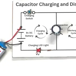 Charging and Discharging of Capacitor Science Project Working Model Class 12-10