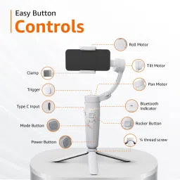 Hold up Foldable 3-Axis Gimbal Stabilizer Shake-Free Object Tracking 2500mAh Battery 3 Axis Gimbal for Mobile image 3
