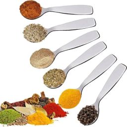 Pack of 6 Premium Stainless Steel Masala Spoons Set Stainless Steel Table Spoon Set-16