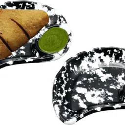 (Pack of 2) Multi-Purpose Serving Platters for All Types of Snacks Sizzler Tray-image-44