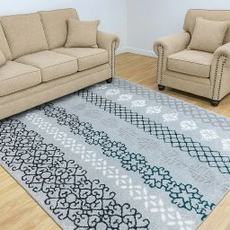 Grey, Black Wool Area Rug-image-17