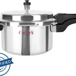 Aluminium Pressure Cooker with Outer Lid Gas Stove Compatible DLX 5 L Pressure Cooker-image-7