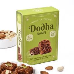 hyperfoods Sweet Treat: Dodha Barfi With Set of 2 Rakhi Paper Gift Box image 3
