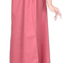 First Trend Fashions Women Underskirt Sari saree readymade Peach pink color fast Waist38 Pure Cotton Petticoat-image-7