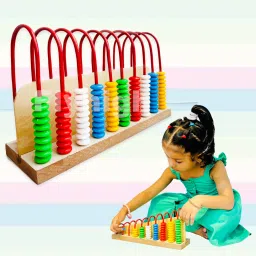 High Quality Counting Wooden Spike Abacus For Kids, Child Age Group: 0-5 Yrs-16