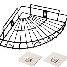 Wall Mounted Self-Adhesive Bathroom Corner Shelf/Kitchen Rack & Holder Steel Wall Shelf-18