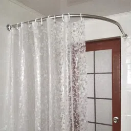 153 cm (5 ft) PVC Transparent Window Curtain Single Curtain-20