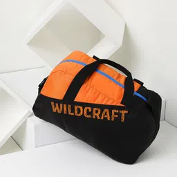 Wildcraft Unisex Brand Logo Print Colourblocked & Houndstooth Textured Gym Duffel Bag-image-45