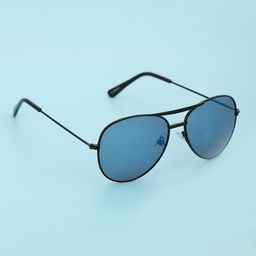 Carlton London Boys Blue Lens & Black Aviator Sunglasses with UV Protected Lens CLSB242-33