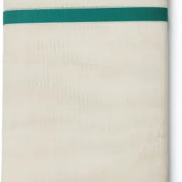 Vairavaa Tex 100% Cotton Kerala Mundu With Attractive ½'Inch Ramar Green Border 4.00'Meter Striped Men Dhoti-image-74