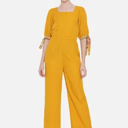 ALL WAYS YOU Square Neck Puff Sleeves Basic Jumpsuit-picture-28