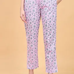 Enamor Women Printed Relaxed Fit Pure Cotton Lounge Pants-image-58