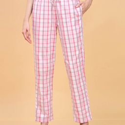 Enamor Women Checked Pure Cotton Lounge Pants-image-74