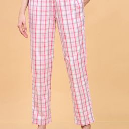 Enamor Women Checked Pure Cotton Lounge Pants-image-72