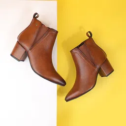 Metro Women Mid Top Block Heel Regular Boots-20