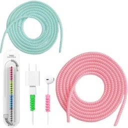 DECRONICS 2PCS 1.5 Meter Wire Cable Protectors Combo & 4PCS Twist Cable Protector (TCP40) Cable Protector-image-2