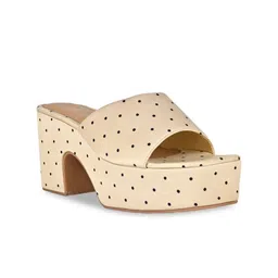 CAI Printed Open Toe Platform Heels image 3