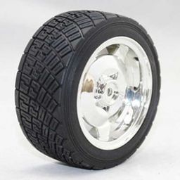 83MM Large Robot Smart Car Wheel, 35MM Width Surface Silver-3