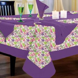 Lushomes Multi Printed 12 Seater Table Linen Set Table Cloth+1 Runner+12 Napkins image 3