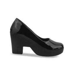 Shoetopia Textured Block Heel Pumps image 4