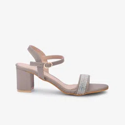 Gibelle Embellished Party Block Heels With Backstrap image 4