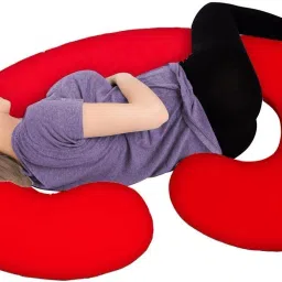 C-Shape Microfibre Solid Pregnancy Pillow/Maternity Pillow For Women Polyester Fibre Solid Pregnancy Pillow Pack of 1-image-83