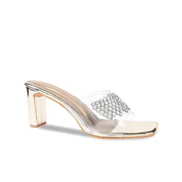 Try Me Embellished Open Toe Block Heels image 2
