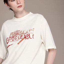 Women Printed Round Neck Pure Cotton White T-Shirt-image-85