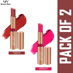 Seven Seas Set of 2 Matte With You Lipstick - Stiletto 621 & Amaranth 58-58