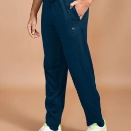 Men Solid Dark Blue Track Pants-image-75