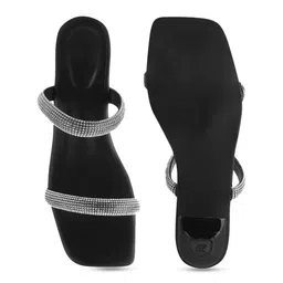 Try Me Embellished Open Toe Block Heels image 4