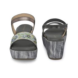 CLOG LONDON Embellished Open Toe Wedges With Backstrap image 4