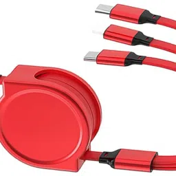 BUFONA Multiple 3in1 Telescopic Retractable USB Charging Data Cable Multi Quick Cable Charging Pad-1