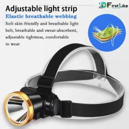 firstlike NEW Long-Lasting Rechargeable Waterproof High-Power Lithium Battery Headlamp Torch image 4