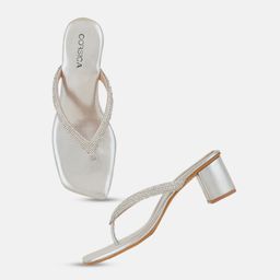 CORSICA Embellished Open Toe Block Heels image 4