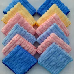 RNK 400 GSM Soft And Highly Absorbent Face Towels for Women,Infants & Kids. ["Multicolor"] Handkerchief-image-42