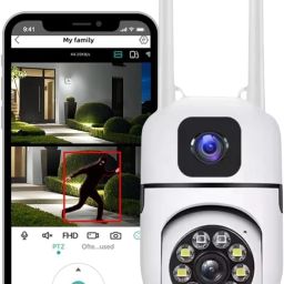 Bzrqx 1080P Full HD Dual Lens CCTV WiFi Camera PTZ Rotation Night Vision Alert Security Camera-image-92