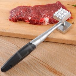 Dual-Sided Chicken Meat Tenderizer Hammer Pounders Rubber Grip Cooking Tool Stainless Steel Hammer Meat Tenderizer-image-69