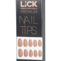LICK 12 Pcs Oval Artificial Reusable Press On Nail Extension with Application Kit-Nude image 5