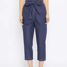 Zastraa Women Slim Fit High-Rise Trousers-image-5