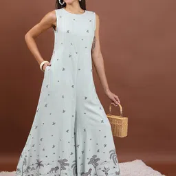 Vishudh Ethnic Motifs Printed Basic Jumpsuit image 4