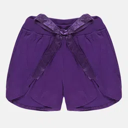 KiddoPanti Girls Over Lap Pure Cotton Shorts-image-3