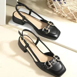 MIORAH Women Leather Block Sandals-32