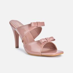 VALIOSAA Pink Stiletto Heels With Bows-37