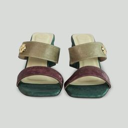Sana K Luxurious Footwear Embellished Party Wedge Sandals with Bows-picture-39