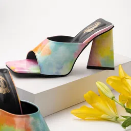 Shoetopia Multi Printed Block Sandals image 5